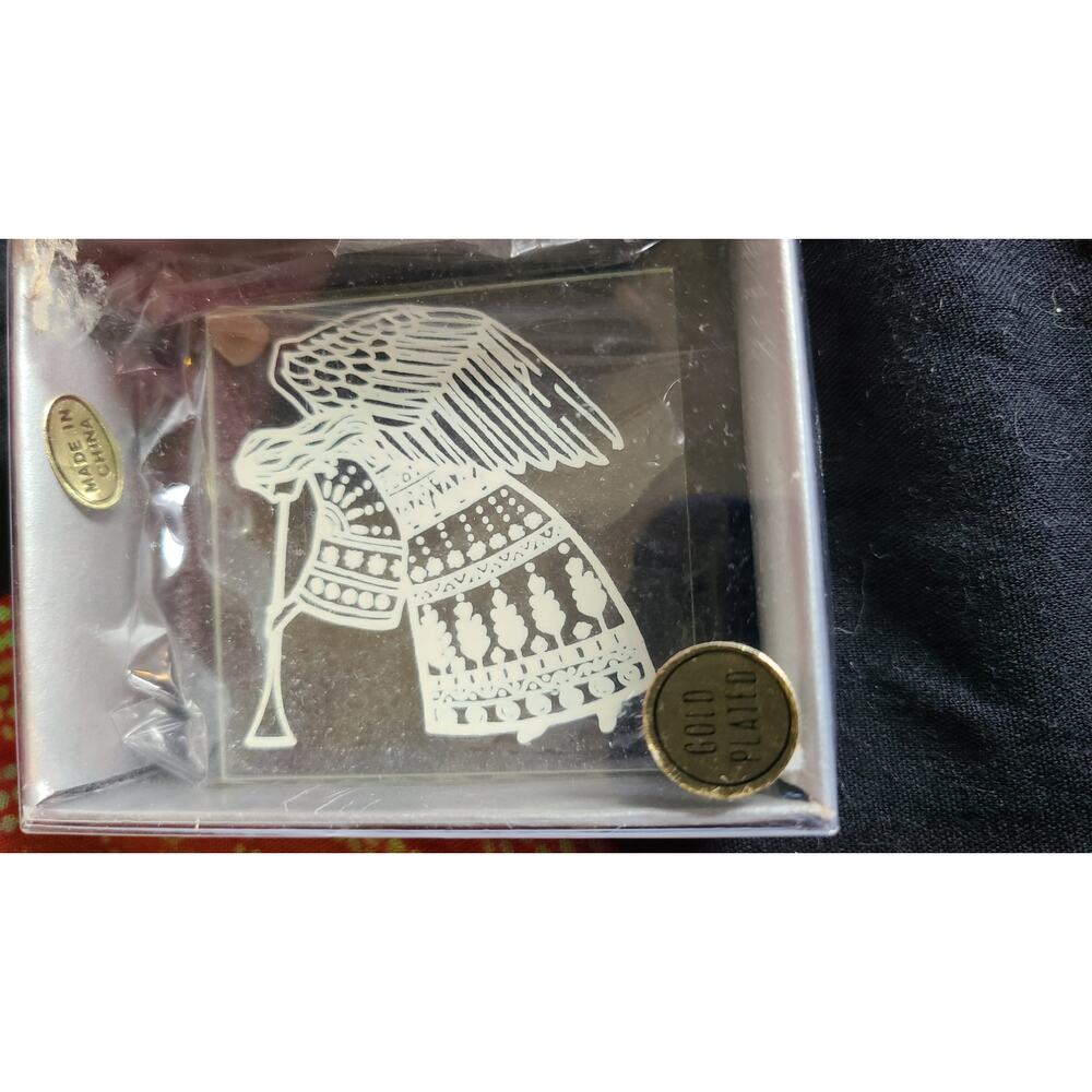 New vintage Gold Plated brass Angel ornament Christmas Fantasy collection